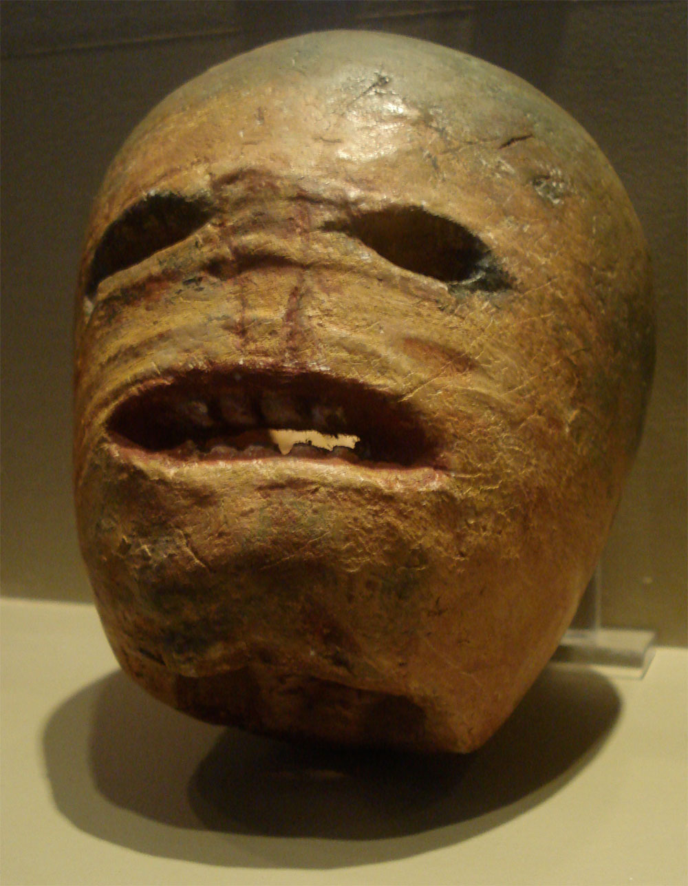 A traditional Irish turnip jack-o'-lantern from the early 20th century