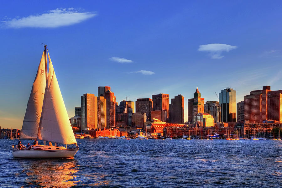Tall ships in Boston Harbor during Sail Boston 2026