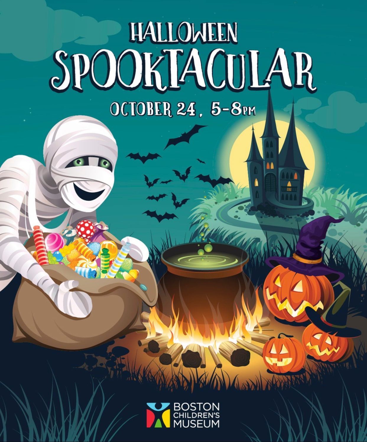 Boston Children’s Museum Halloween Spooktacular poster — October 24, 5 to 8pm