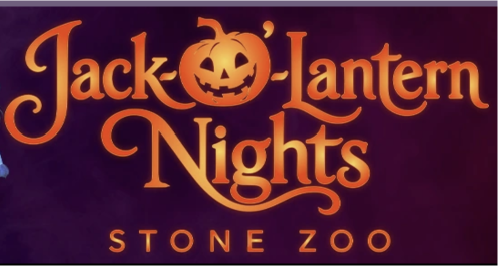 Jack-O’-Lantern Nights at Stone Zoo logo, a smiling carved pumpkin